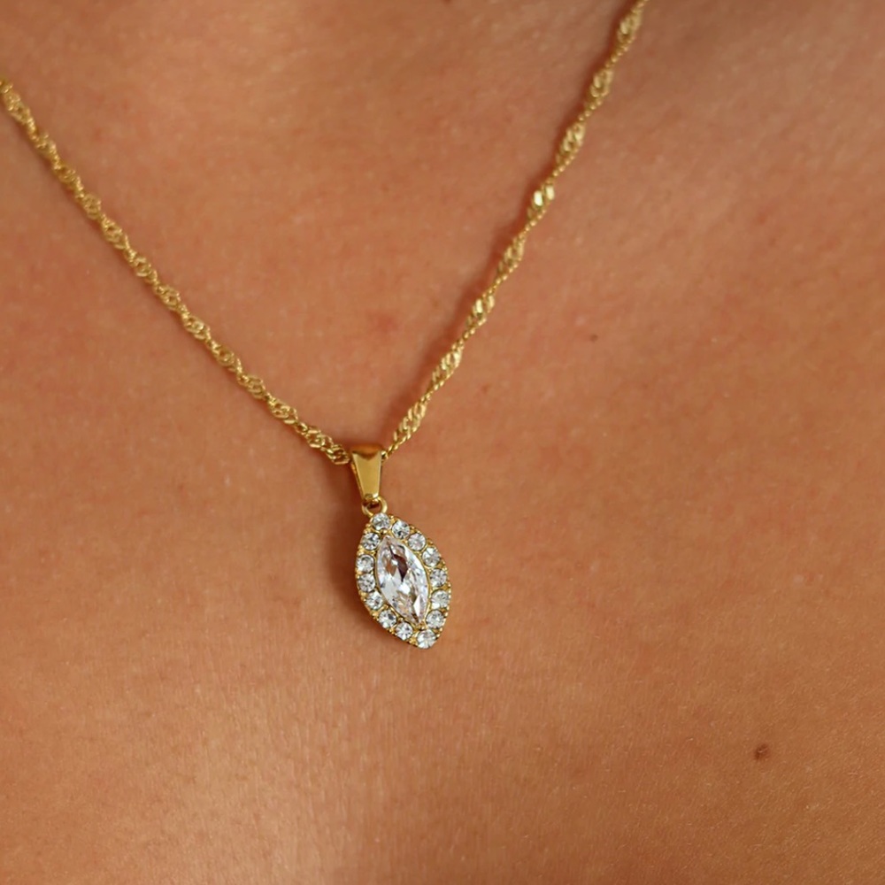 CZ Drop Necklace - Picture 3 of 3